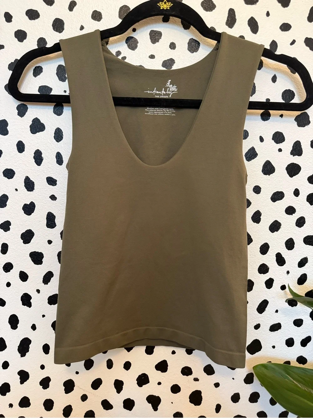 Free People Olive Scoop Neck Tank - Picture 1 of 4